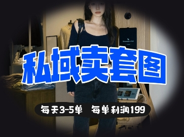 私域卖套图每天3-5单，每单利润99-星球源码网