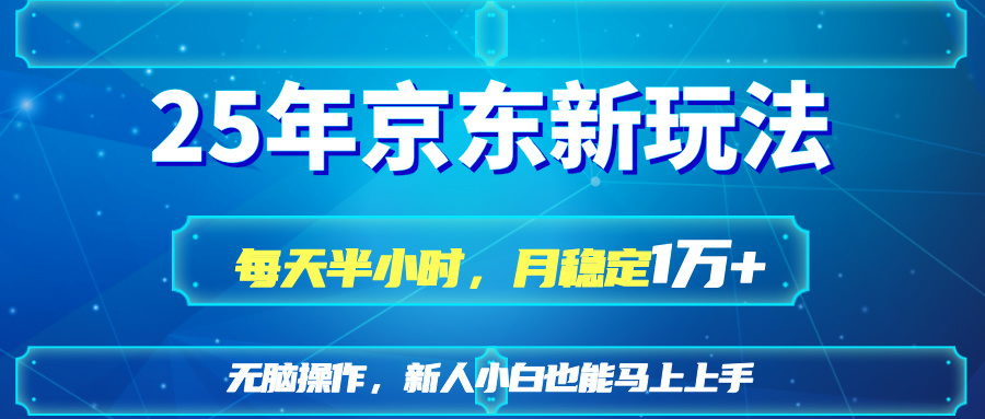 （14309期）25京东新玩法，每天半小时，月稳定1W+-星球源码网
