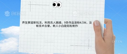 AI养生赛道新玩法，10条作品涨粉5.2W，操作简单，新人小白能轻松制作-星球源码网