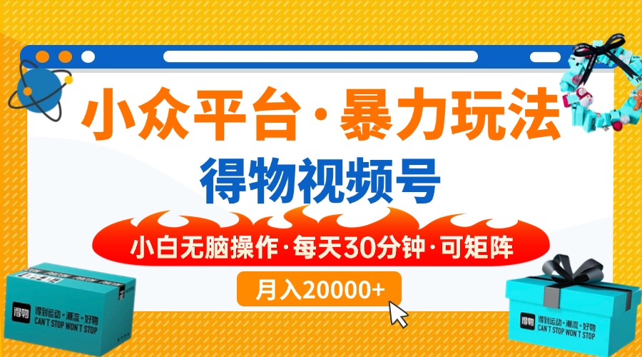 （14194期）小众平台暴力玩法，一键搬运爆款视频，可矩阵小白无脑操作，每天30分钟…-星球源码网