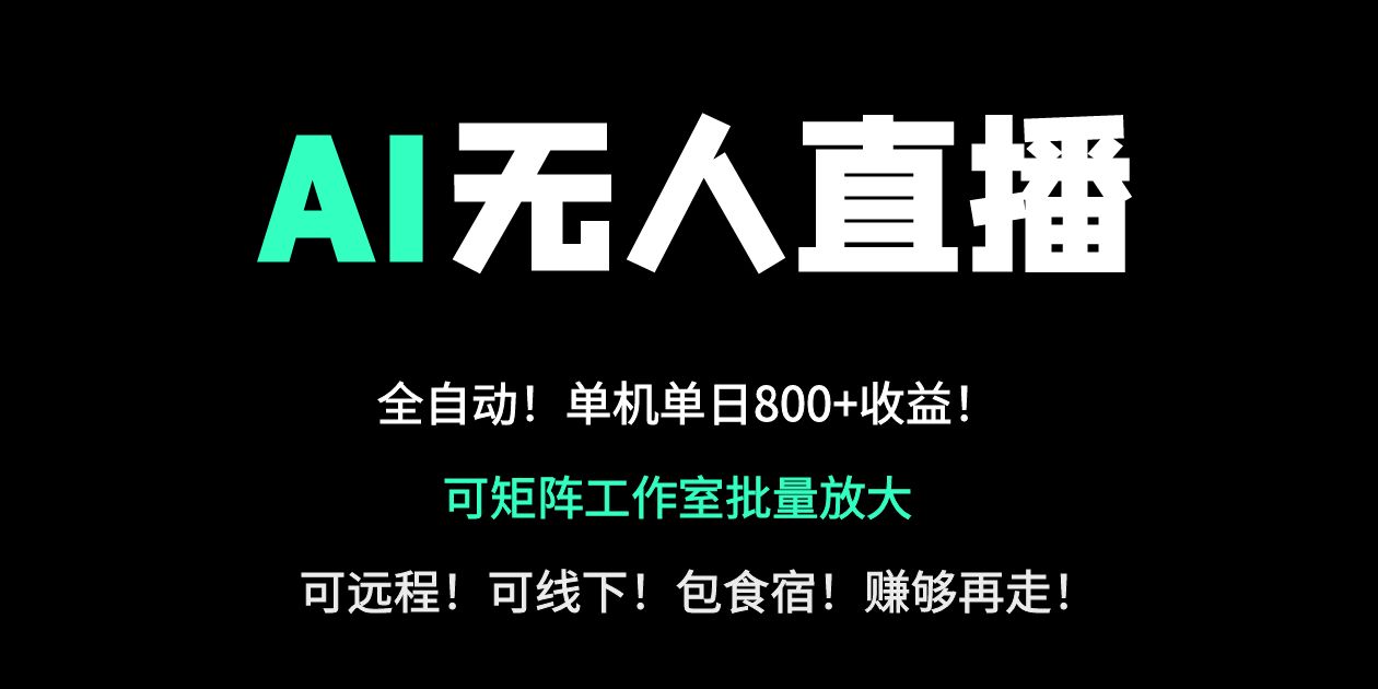 （14179期）24小时自动带货！AI无人直播副业日赚800+，轻资产创业首选-星球源码网