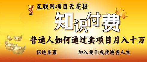 互联网项目天花板，知付付费项目，普通人如何通过卖项目月入十个，拒绝韭菜【揭秘】-星球源码网