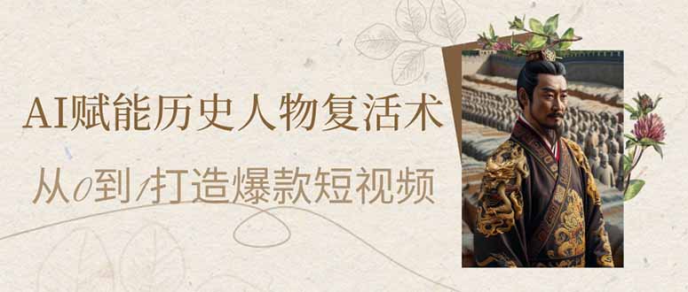 （14311期）AI赋能历史人物复活术：从0到1打造爆款短视频-星球源码网