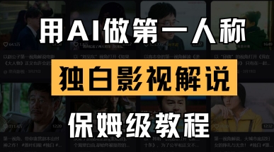 用AI做第一人称独白影视解说，手把手教学，保姆级教程-星球源码网